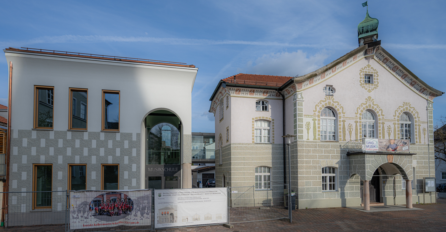Der neue Erweiterungsbau der Musikschule